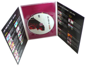 digipak dvd 3 volets, plateau transparent